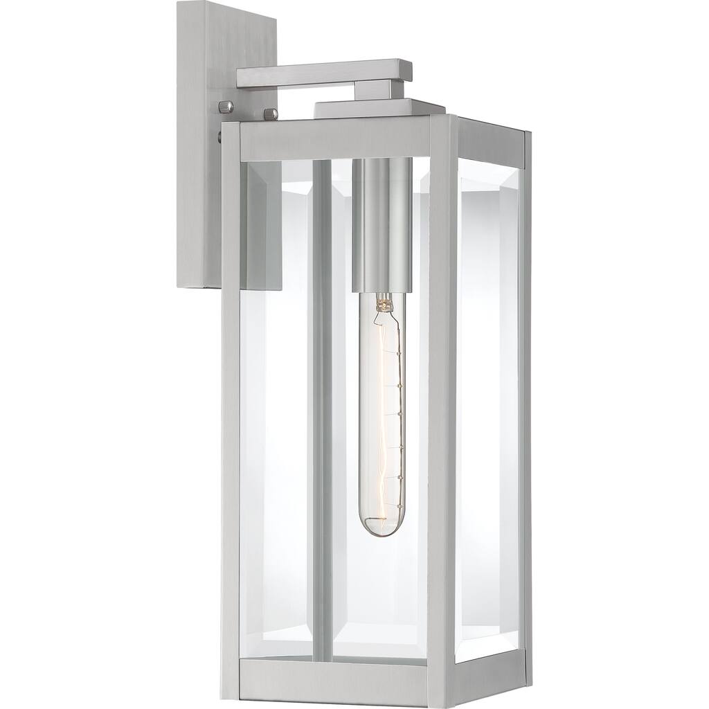 Rumadan Clear Beveled 1-light Outdoor Wall Lantern by Havenside Home