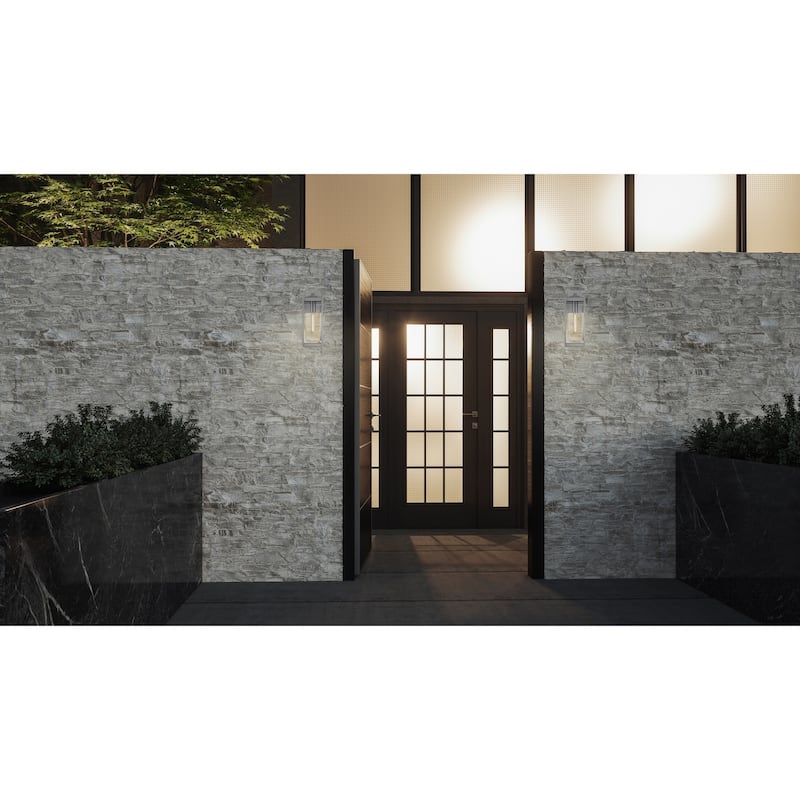 Rumadan Clear Beveled 1-light Outdoor Wall Lantern by Havenside Home