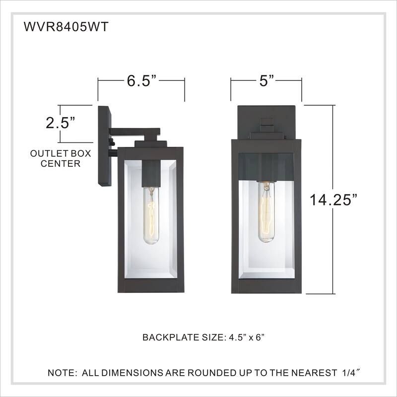 Quoizel Westover Clear Beveled Small 1-light Outdoor Wall Lantern