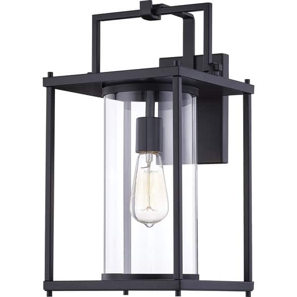 Large Solar Candle Lantern - 18 Inch Tall, Glass Panels, Matte