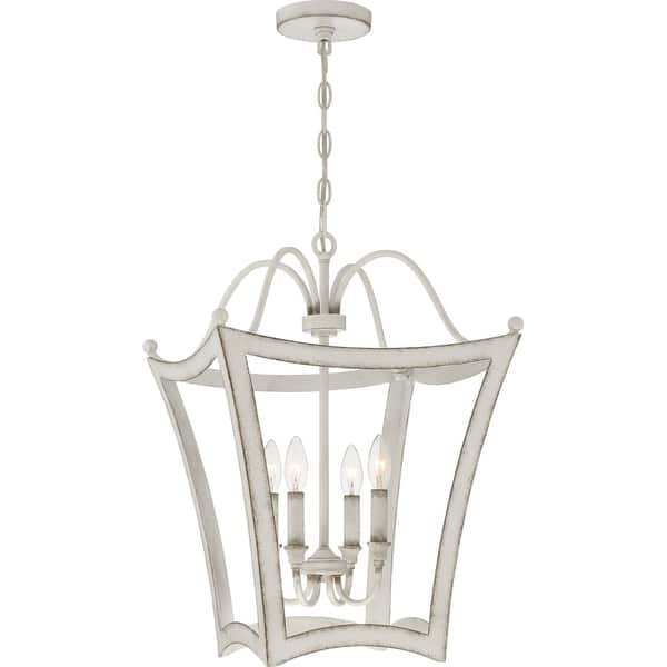 slide 2 of 7, Quoizel Summerford Antique White 4-light Foyer Pendant