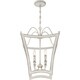 preview thumbnail 3 of 5, Quoizel Summerford Antique White 4-light Foyer Pendant