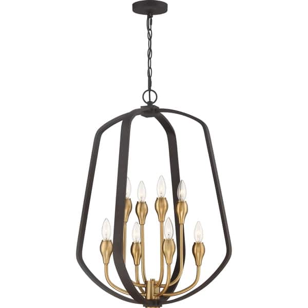 slide 2 of 7, Quoizel Kinkade Western Bronze 8-light Foyer Pendant