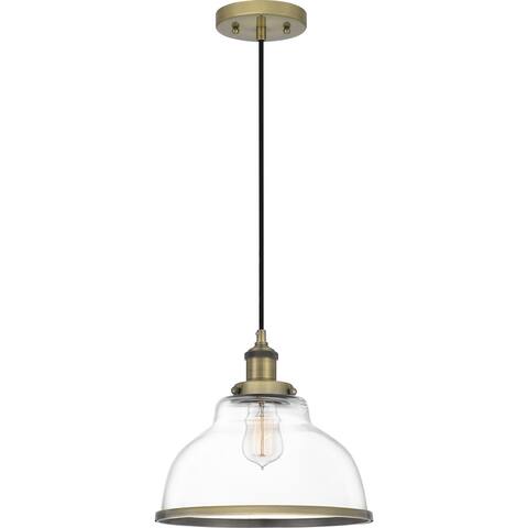 Quoizel Leo Clear 1-light Steel Mini Pendant