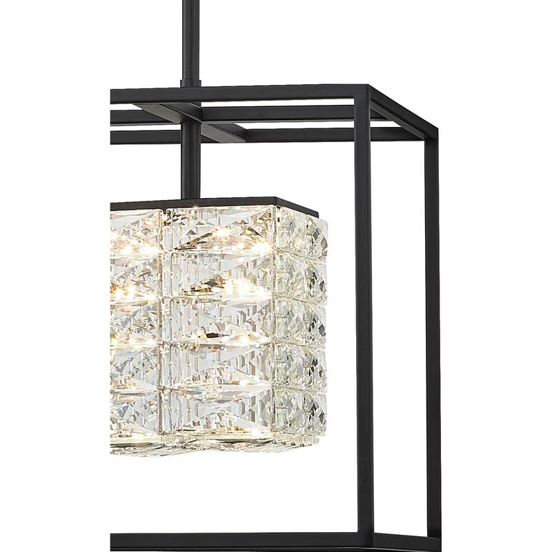 Quoizel Dazzle Matte Black and Crystal LED Pendant