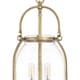 preview thumbnail 5 of 6, Quoizel Colonel Weathered Brass and Clear 3-light Mini Pendant
