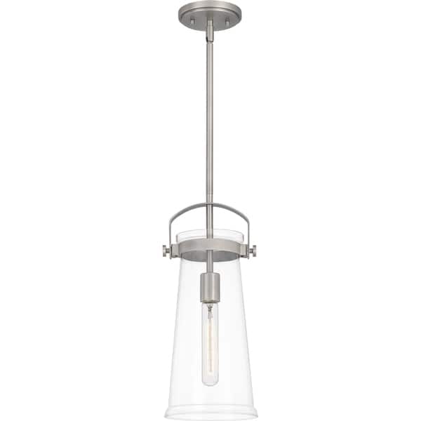 slide 2 of 21, Quoizel Stella Clear 1-light Mini Pendant Antique Nickel