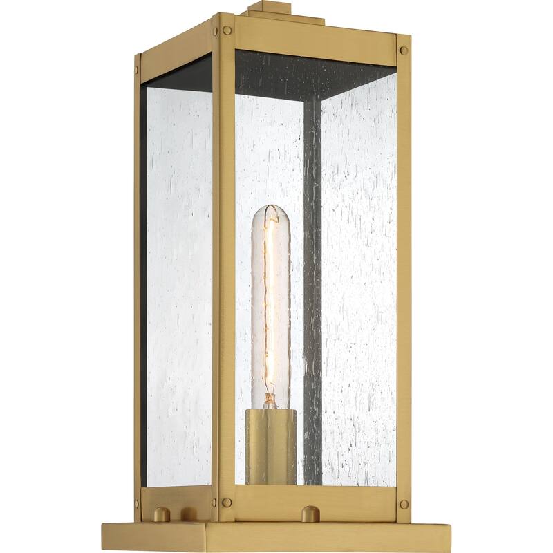 Rumadan Clear Seedy 1-light Outdoor Pier Base Lantern by Havenside Home