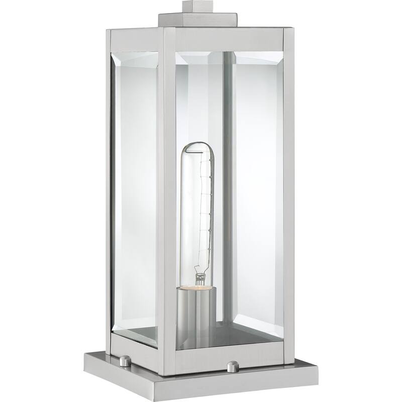 Rumadan Clear Seedy 1-light Outdoor Pier Base Lantern by Havenside Home