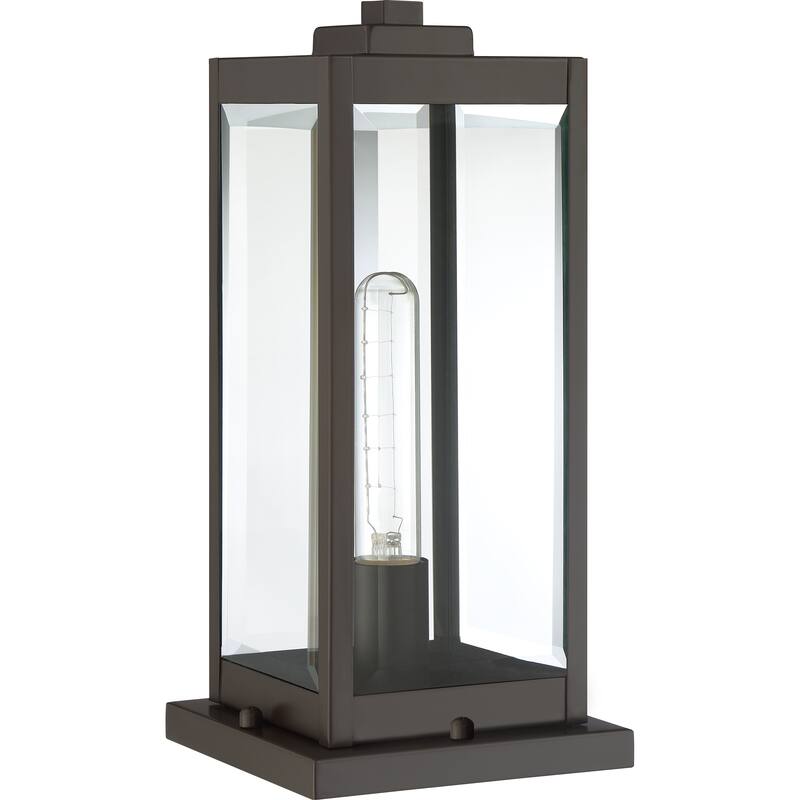 Rumadan Clear Seedy 1-light Outdoor Pier Base Lantern by Havenside Home