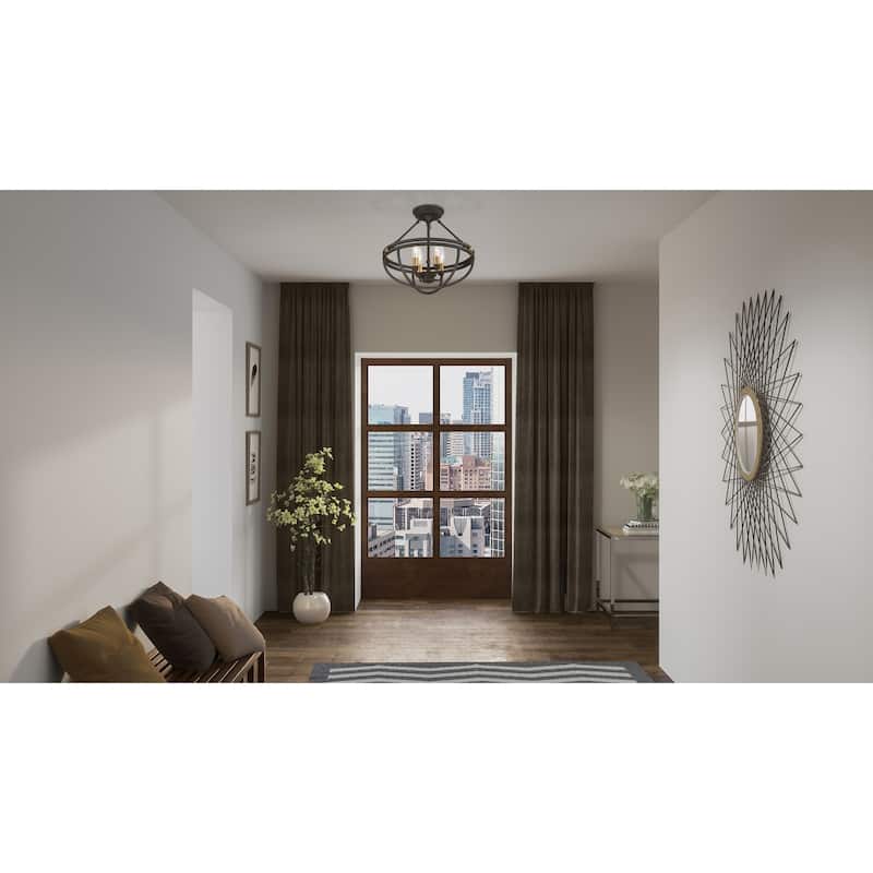 Copper Grove Shirin 4-light Bronze Semi-flush Mount