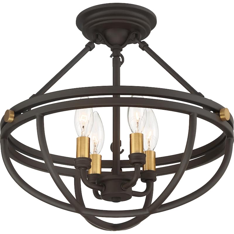 Copper Grove Shirin 4-light Bronze Semi-flush Mount