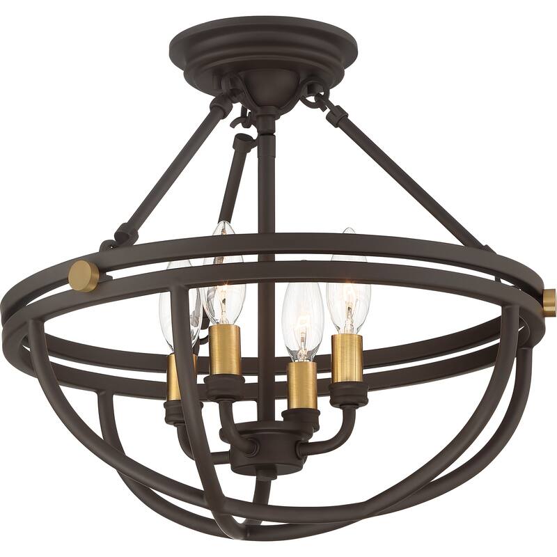 Copper Grove Shirin 4-light Bronze Semi-flush Mount