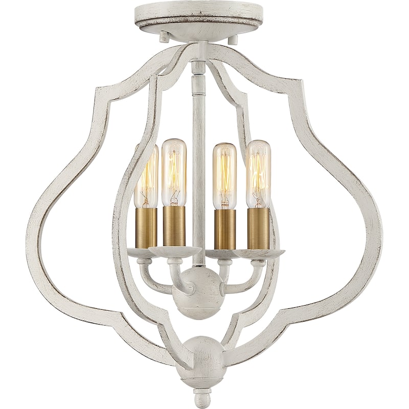 The Gray Barn Forde Abbey 4-light Semi-flush Mount - Antique White