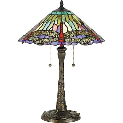 Quoizel Skimmer Tiffany 2-light Table Lamp