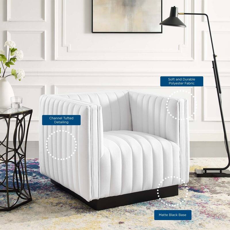 Perception Tufted Upholstered Fabric Armchair - Overstock - 30643368