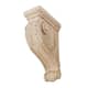 13 in. x 4 in. x 8-1/2 in. Unfinished Large Hand Carved North American Solid Hard Maple Acanthus Leaf Wood Corbel