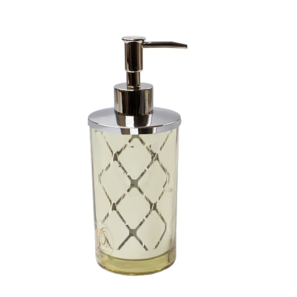 silver bathroom soap dispenser