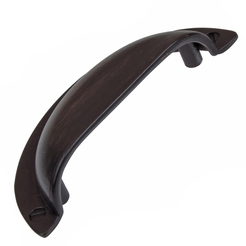 GlideRite 5 Pack 2-1/2 in. Center Oil Rubbed Bronze Classic Bin Pull Cabinet Cup Handles - Oil Rubbed Bronze