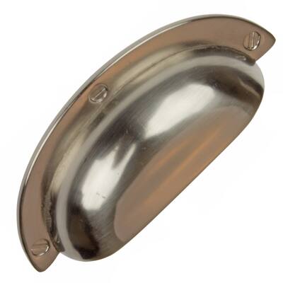 GlideRite 5 Pack 2-1/2 in. Center Satin Nickel Classic Bin Pull Cabinet Cup Handles