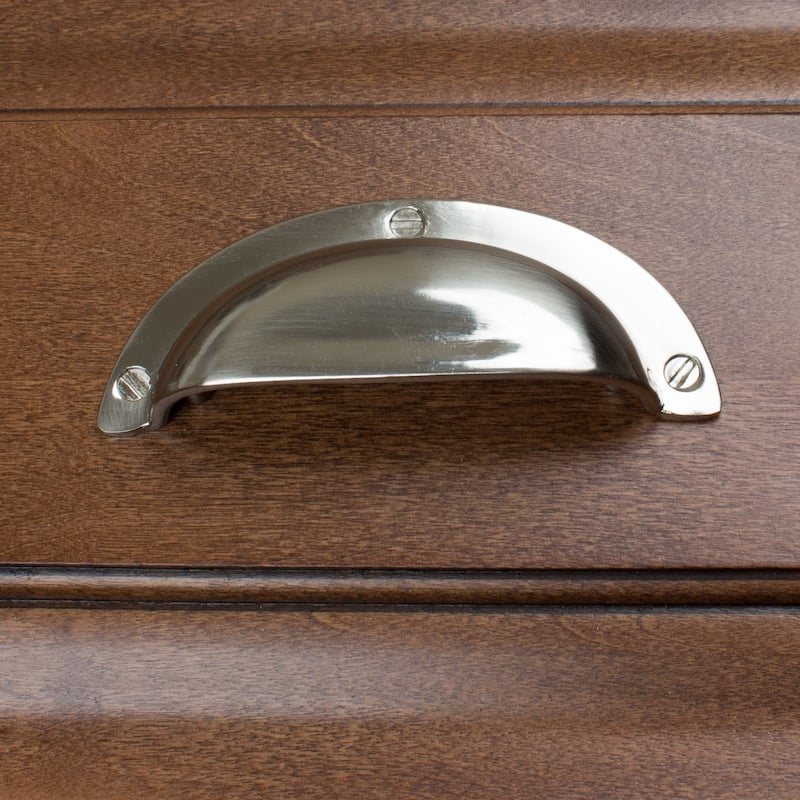 GlideRite 5 Pack 2-1/2 in. Center Satin Nickel Classic Bin Pull Cabinet Cup Handles
