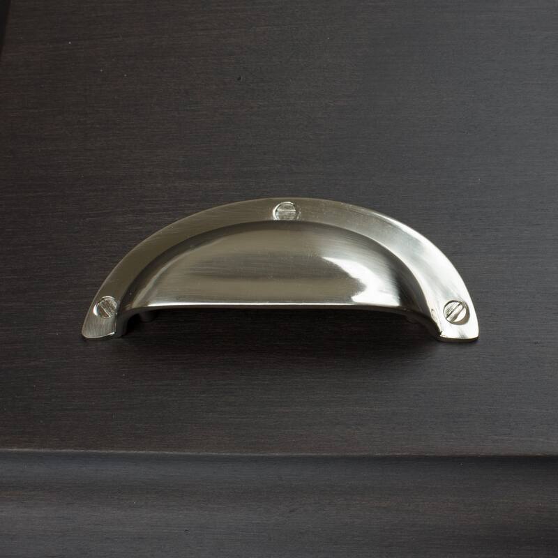GlideRite 5 Pack 2-1/2 in. Center Satin Nickel Classic Bin Pull Cabinet Cup Handles