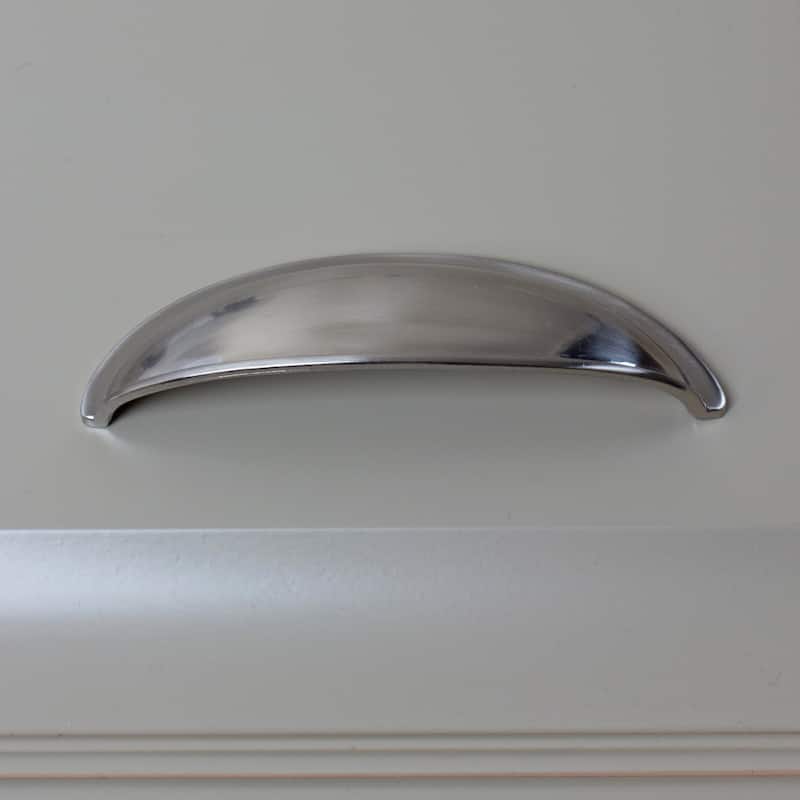 GlideRite 5 Pack 2-15/16 in. Center Satin Nickel Classic Bin Pull Cabinet Cup Handles