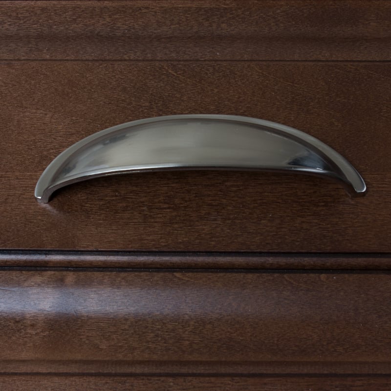 GlideRite 5 Pack 2-15/16 in. Center Satin Nickel Classic Bin Pull Cabinet Cup Handles