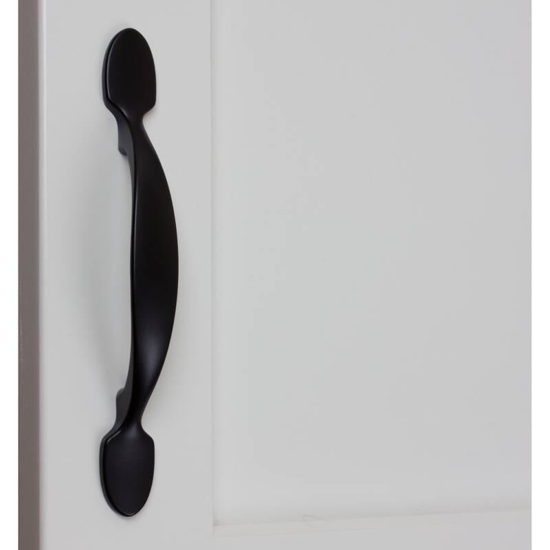 GlideRite 5 Pack 3 in. Center Matte Black Classic Pull Cabinet Handle - Matte Black
