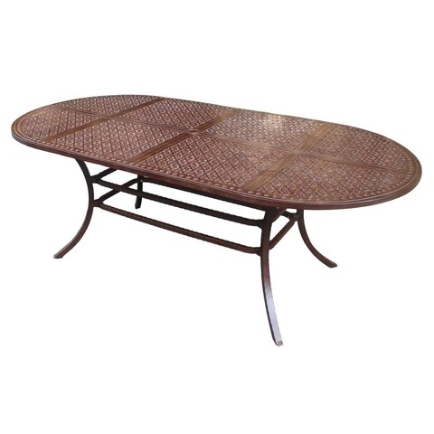 Sanibel 42x84 Inch Oval Dining Table - Aluminum