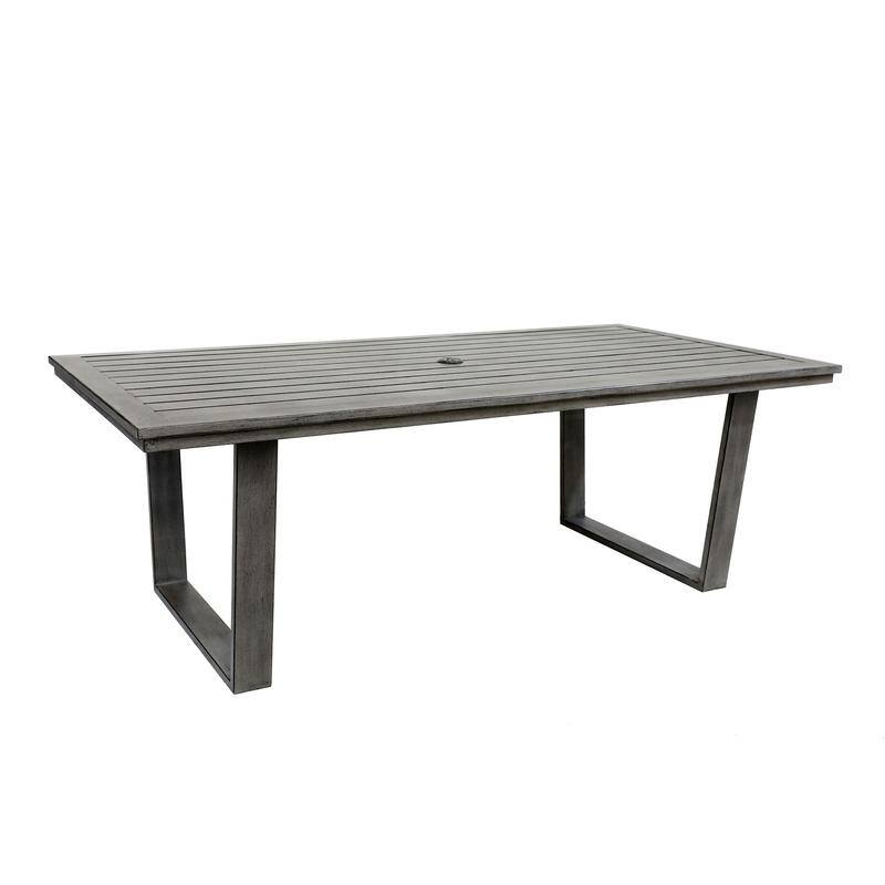 Sarasota 42x84 Inch Rectangle Dining Table  - Aluminum