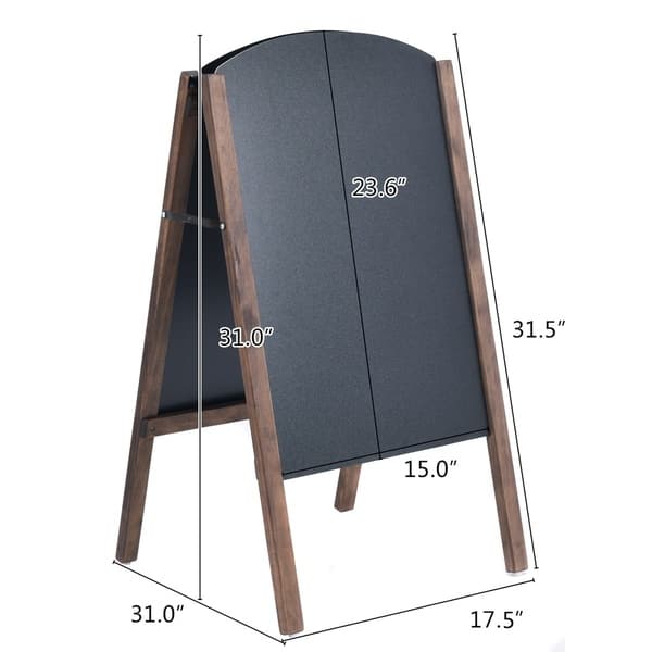 31.5-Inch A-Frame Sign Menu Chalkboard Wooden Easel Chalk Stand