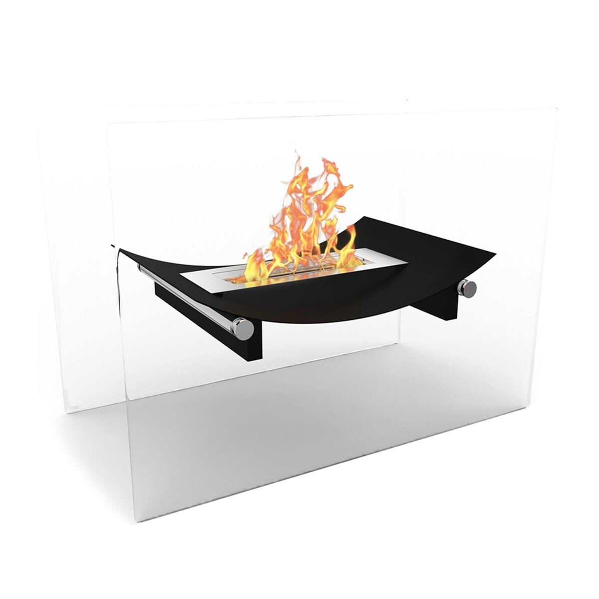 Shop Moda Flame Black Bow Ventless Free Standing Bio Ethanol