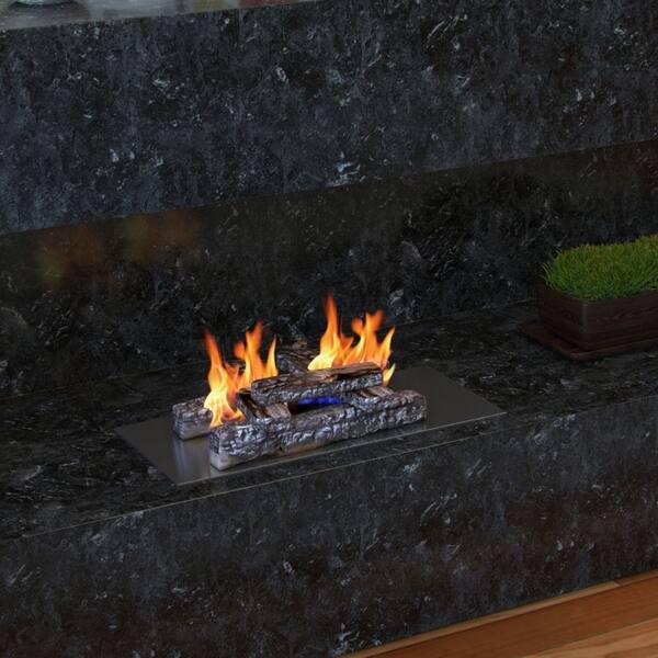 Shop Moda Flame 5 Piece Set Of Ceramic Wood Large Gas Fireplace