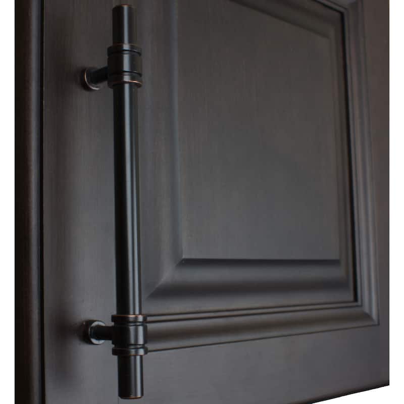 GlideRite 5 Pack 5 in. Center Oil Rubbed Bronze Solid Barrel Bar Pulls - Oil Rubbed Bronze