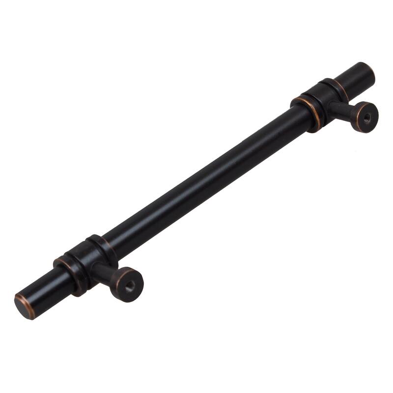 GlideRite 5 Pack 5 in. Center Oil Rubbed Bronze Solid Barrel Bar Pulls - Oil Rubbed Bronze