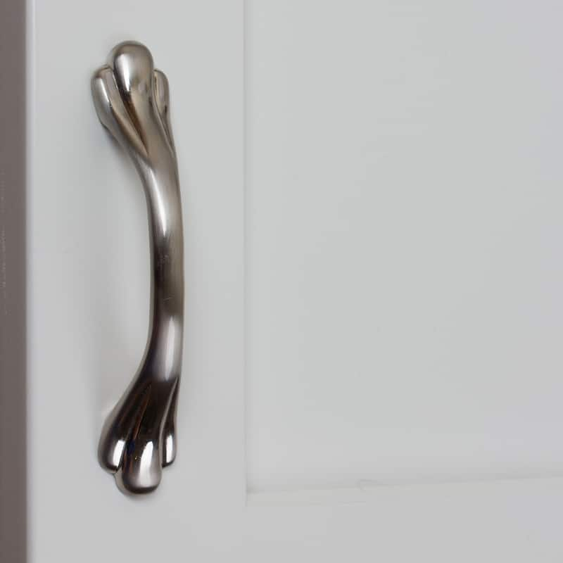 GlideRite 5 Pack 3 in. Center Satin Nickel Paw Cabinet Pull Handles - Satin Nickel