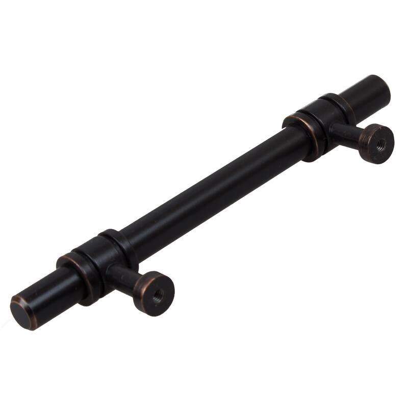 GlideRite 5 Pack 3-3/4 in. CC Oil Rubbed Bronze Solid Barrel Bar Pulls - Oil Rubbed Bronze