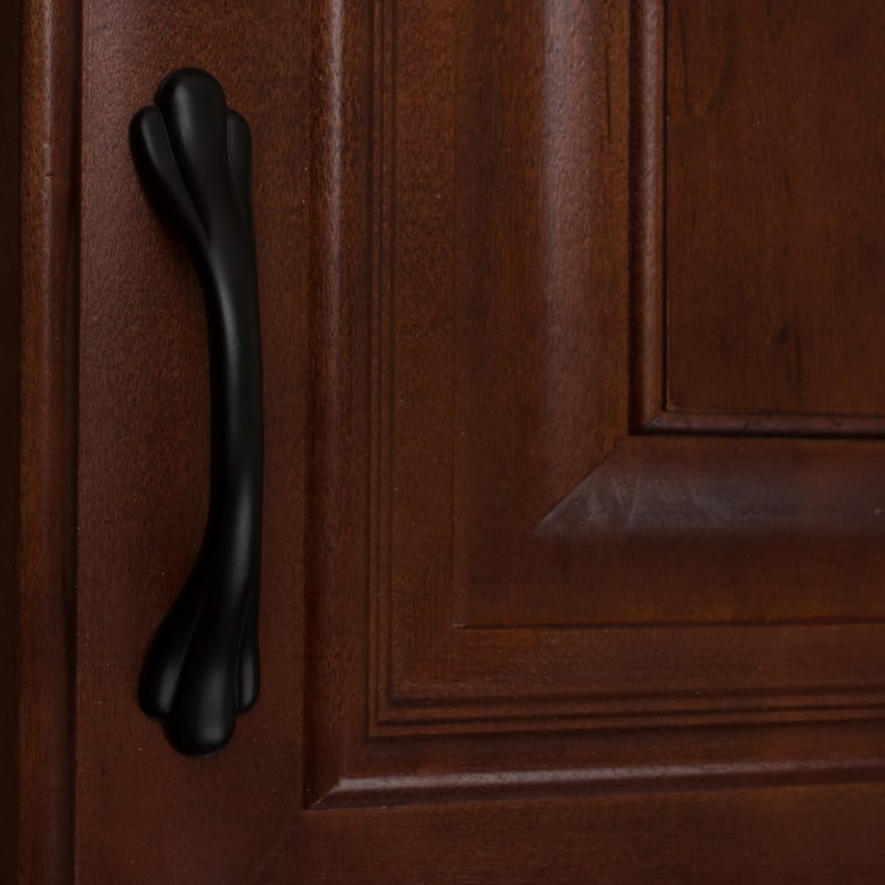 GlideRite 5 Pack 3 in. Center Matte Black Paw Cabinet Pull Handles - Matte Black