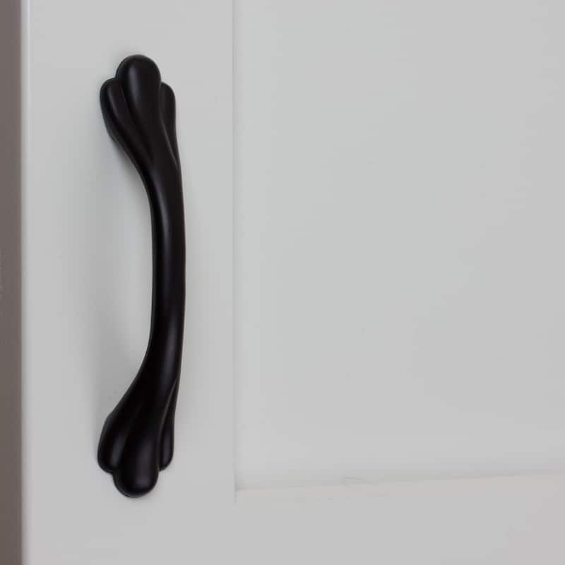 GlideRite 5 Pack 3 in. Center Matte Black Paw Cabinet Pull Handles - Matte Black