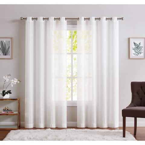 Charisma Sheer 50x84 Window Curtain Panel Pair - Window Curtain