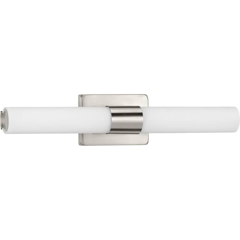 Blanco LED Collection 22" Brushed Nickel Etched White Glass Modern Bath Vanity Light - 1 Light