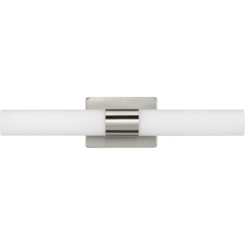 Blanco LED Collection 22" Brushed Nickel Etched White Glass Modern Bath Vanity Light
