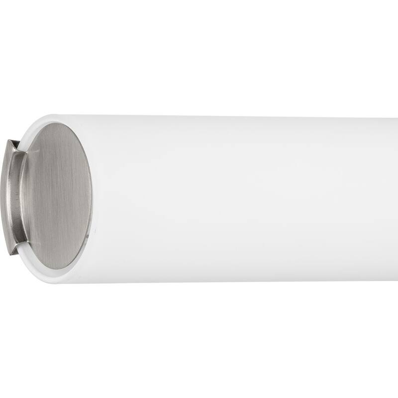 Blanco LED Collection 22" Brushed Nickel Etched White Glass Modern Bath Vanity Light