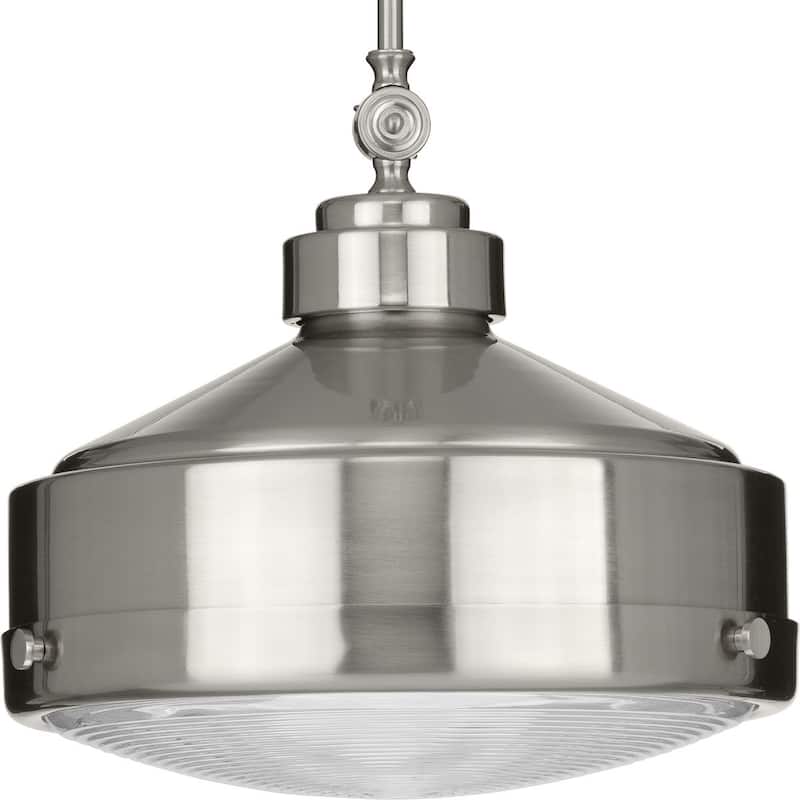 Loftin Collection Brushed Nickel One-Light Pendant - 6.300" x 18.110" x 18.110" - 6.300" x 18.110" x 18.110"