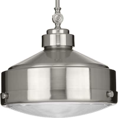 Loftin Collection Brushed Nickel One-Light Pendant - 6.300" x 18.110" x 18.110"