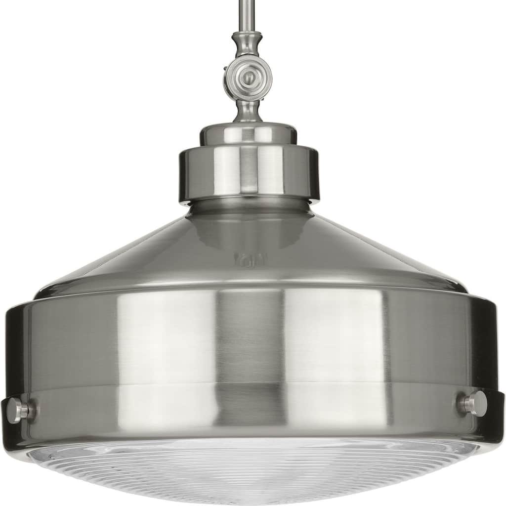 Loftin Collection Brushed Nickel One-Light Pendant - 6.300" x 18.110" x 18.110"