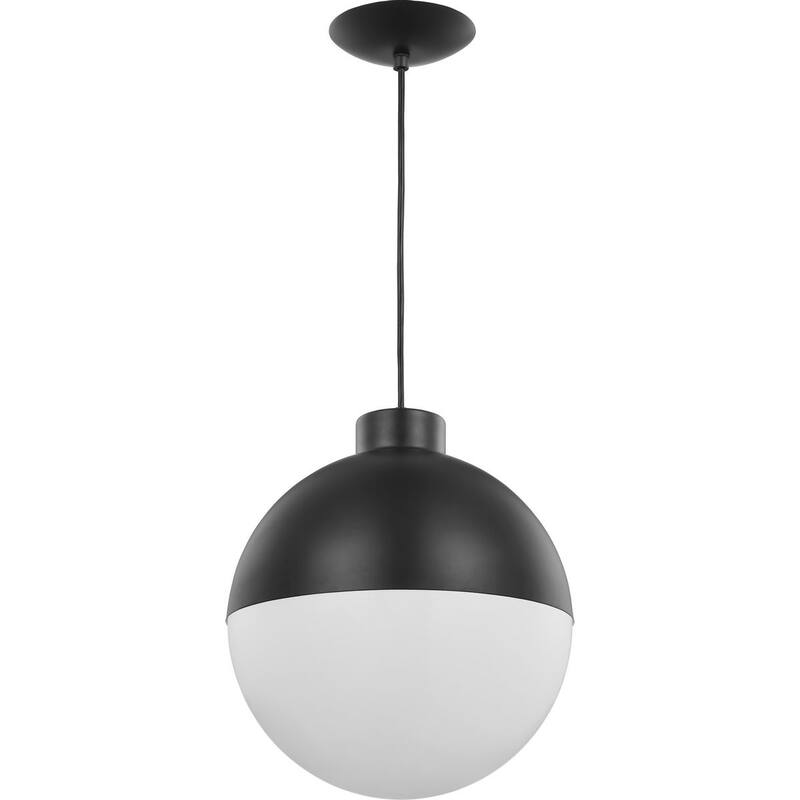 Globe LED Collection Black One-Light LED Pendant - 19.880" x 13.750" x 13.750"