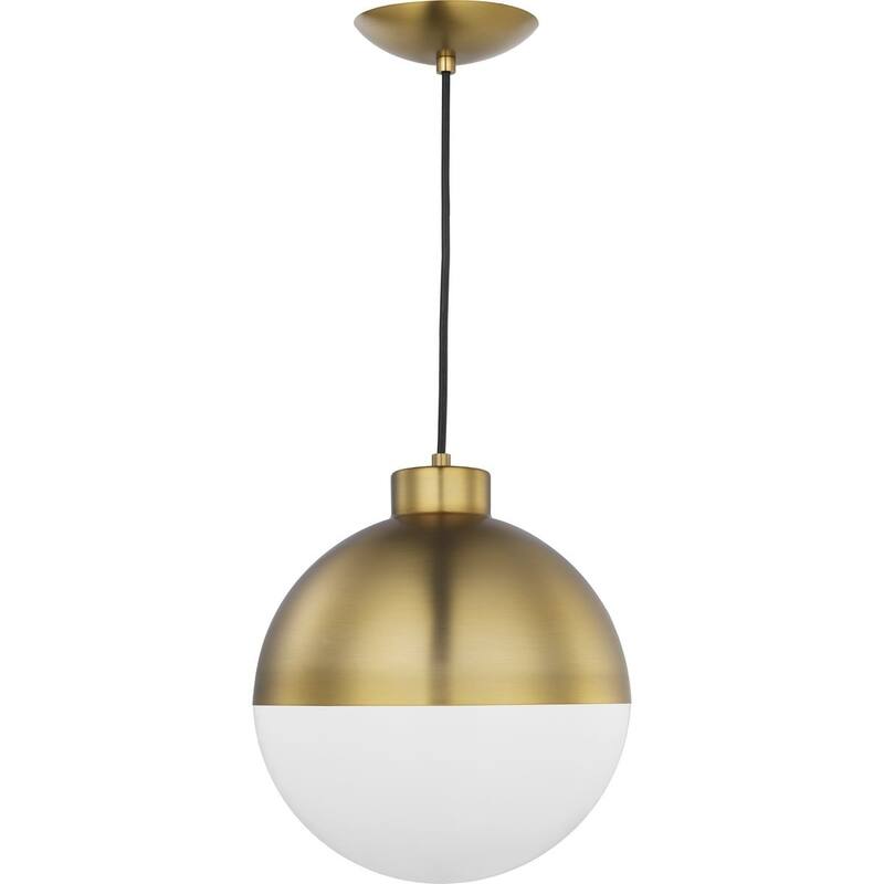 Globe LED Collection Brushed Bronze One-Light LED Pendant - 19.880" x 13.750" x 13.750"