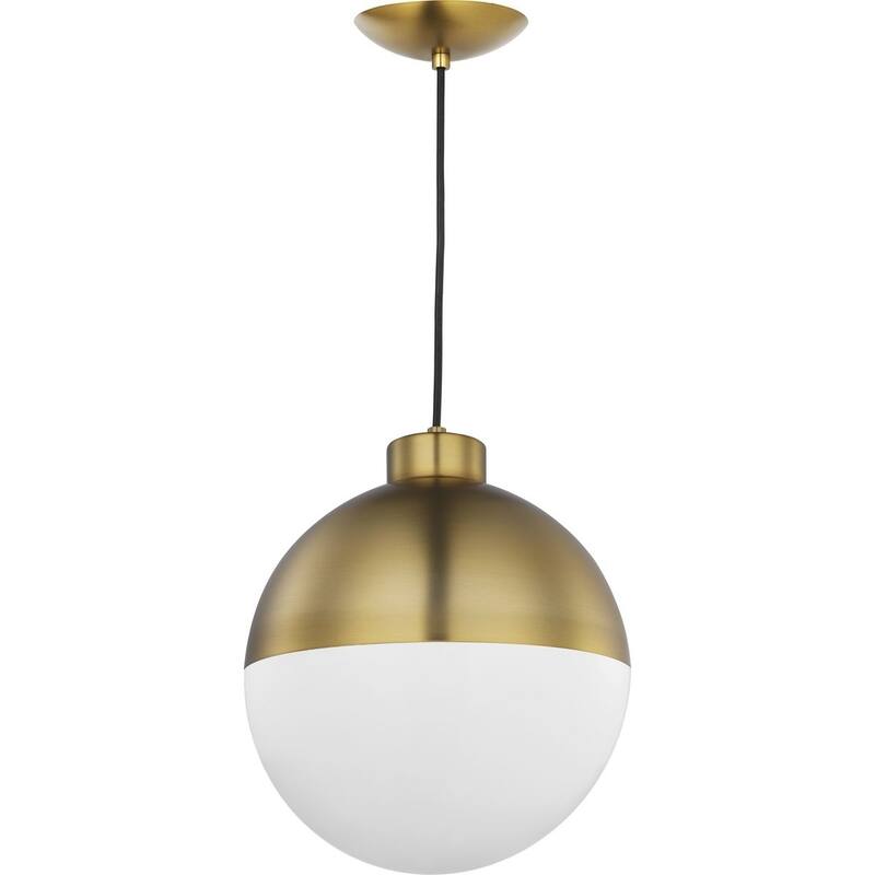 Globe LED Collection Brushed Bronze One-Light LED Pendant - 19.880" x 13.750" x 13.750"